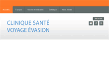 Tablet Screenshot of cliniquesantevoyageevasion.com